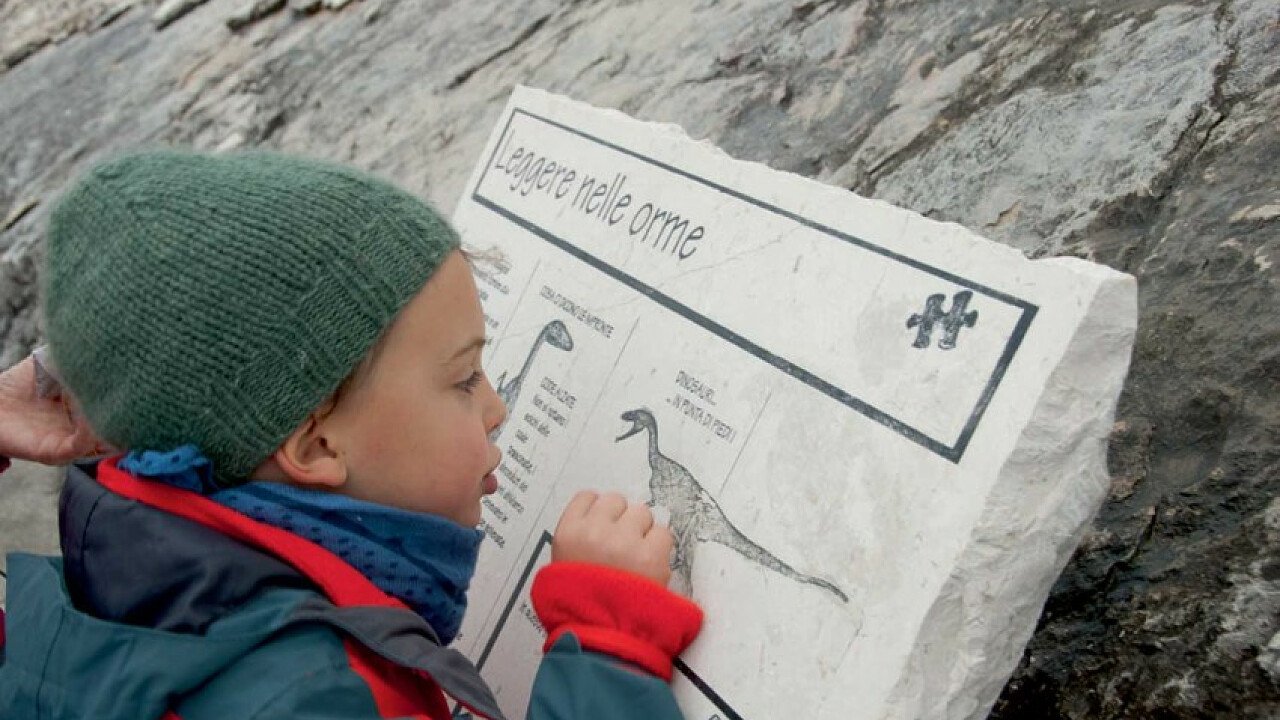 Bambini al Museo Orme dei dinosauri Rovereto