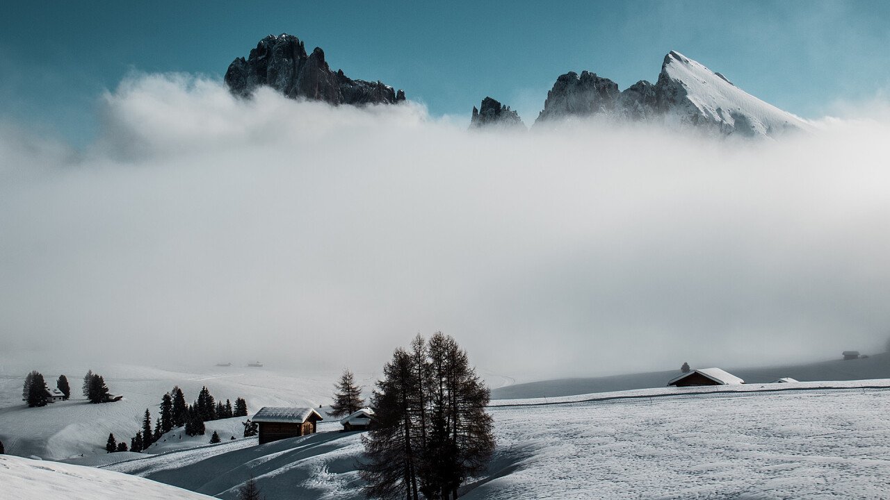 Altopiano Sciliar con la neve