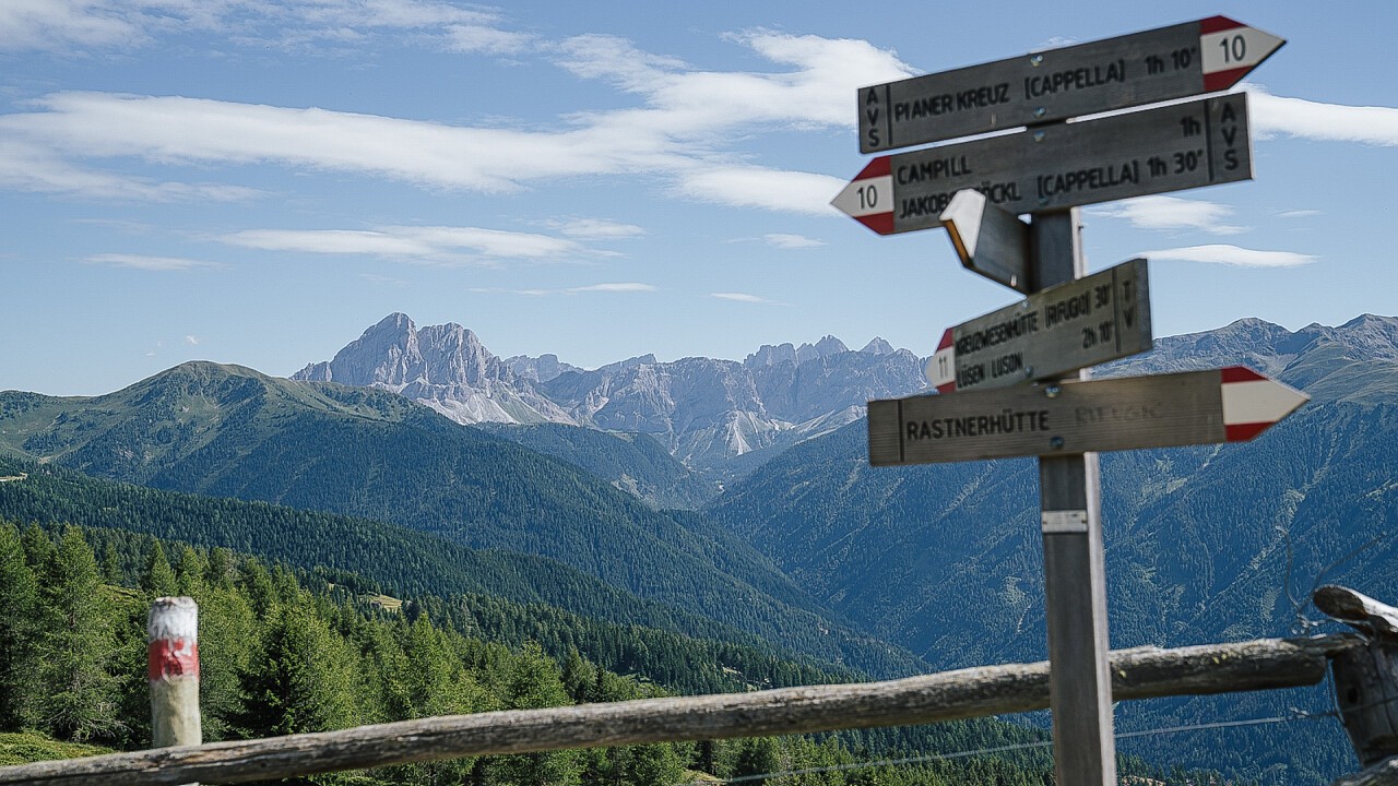 Sentieri Alpe di Luson in estate