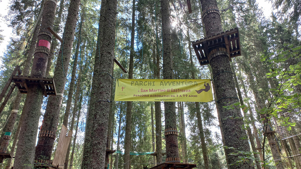 Parco Avventura Agility Forest a San Martino di Castrozza