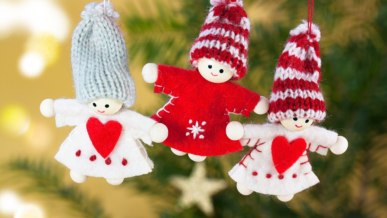 Omini fatta a maglia per natale