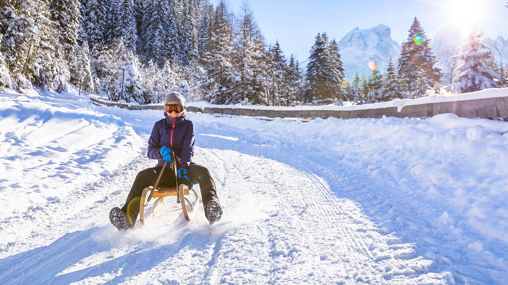 Sled slope on Monte Bondone