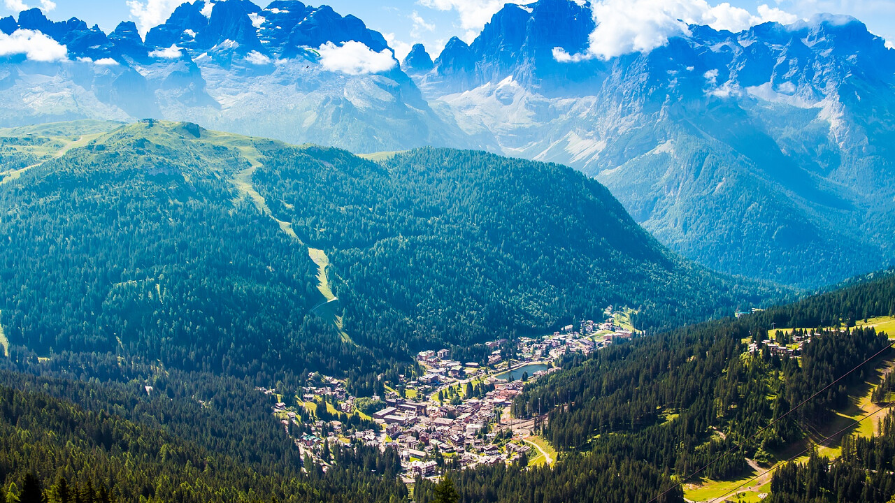 Panorama sopra Madonna di Campiglio
