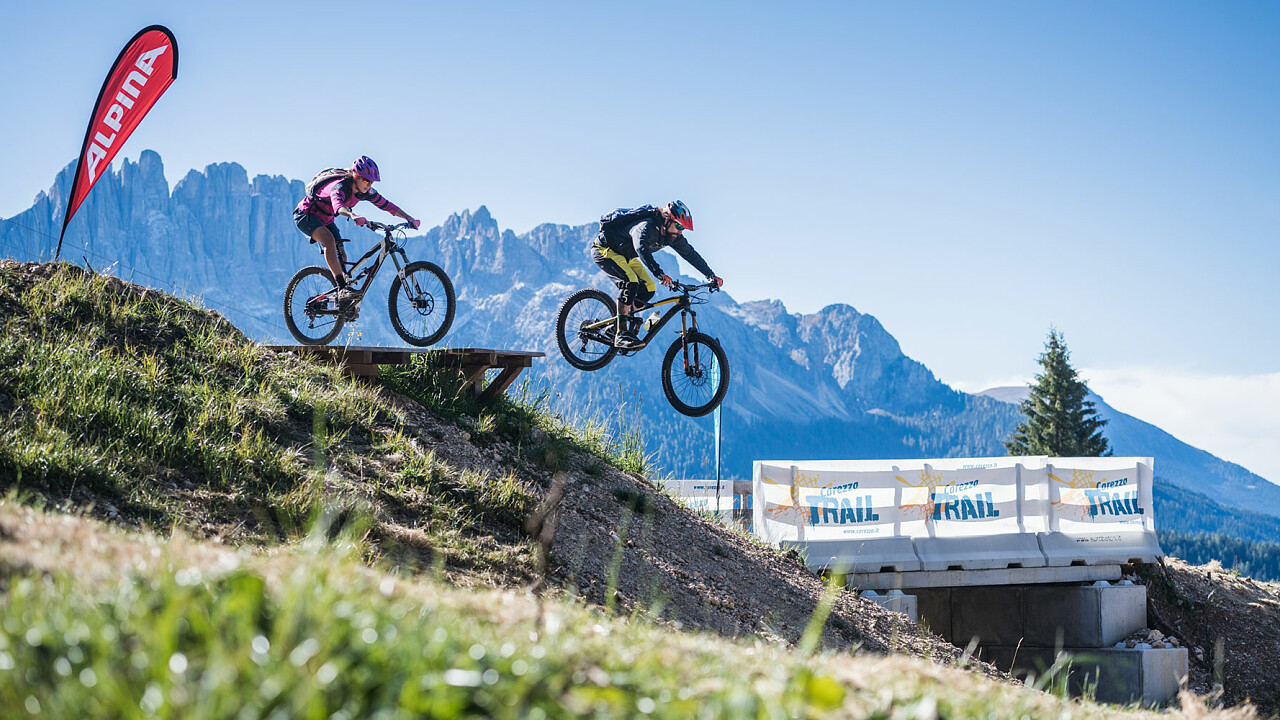 In mountain bike tra le Dolomiti della Val d'Ega - Alto Adige