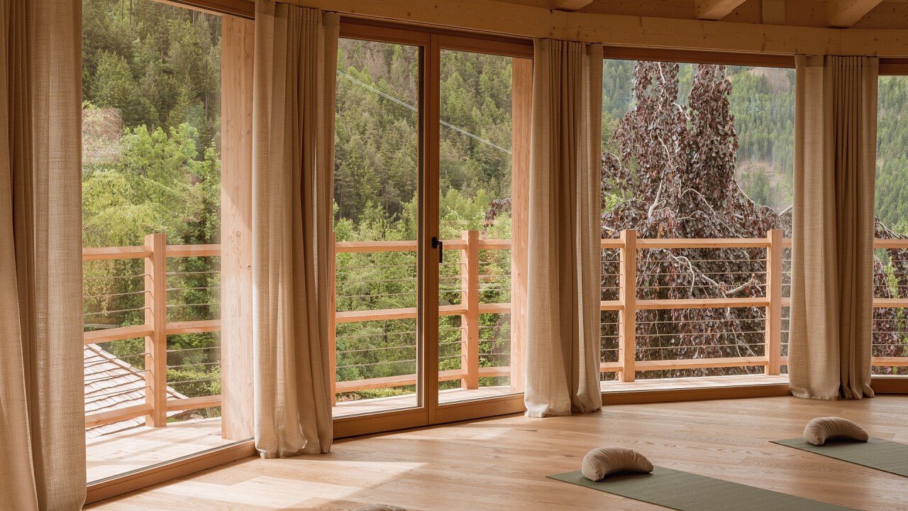 sala yoga Naturhotel Lüsnerhof