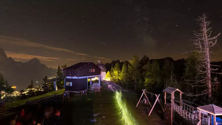The night of shooting stars in the Dolomites