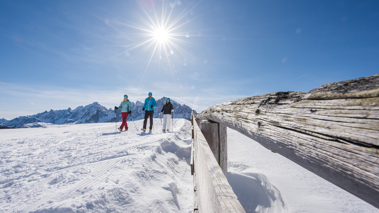 Escursione in montagna inverno