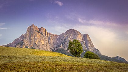 strada verso la chiesa di san valentino in autunno siusi - Shutterstock