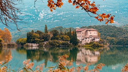 Toblino lake in autumn