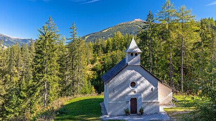 Snow covered Dolomites above San Candido