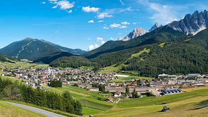 Snow covered Dolomites above San Candido