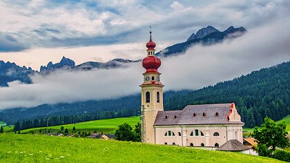 Church in Villabassa in Winter