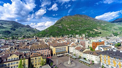 Market streets in the center of Bolzano