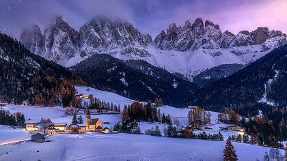 Skiing snow fun park