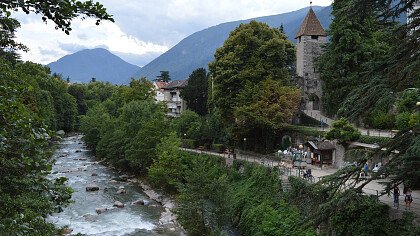 Apfelplantagen in Schloss von Kastelbell-Tschars