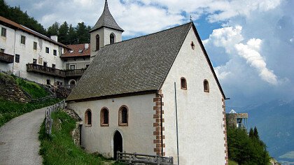 Blick auf Mals von der Abtei Marienberg