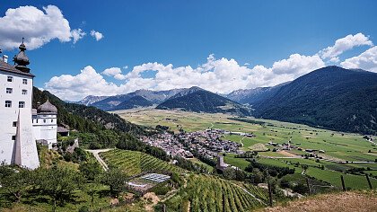 Veduta di Malles dall'Abbazia di Monte Maria