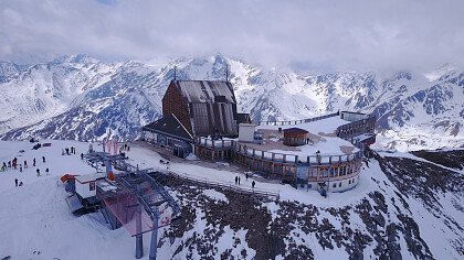 Winter Panorama of skiarea in Val Venosta