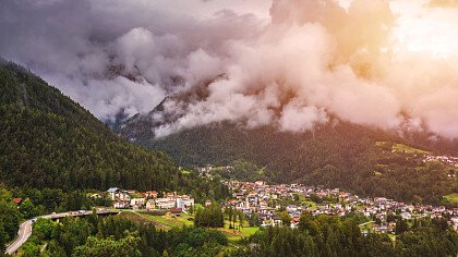 Chiggiato-Hütte und die Marmarole-Berge