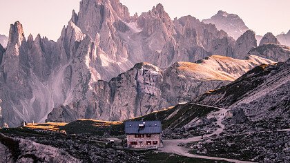 Schnee in Misurina See