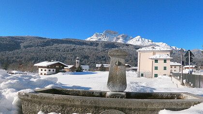 Pelmo mount in winter