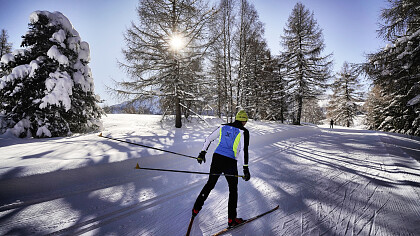 Cross-country skiing in Monte Bondone