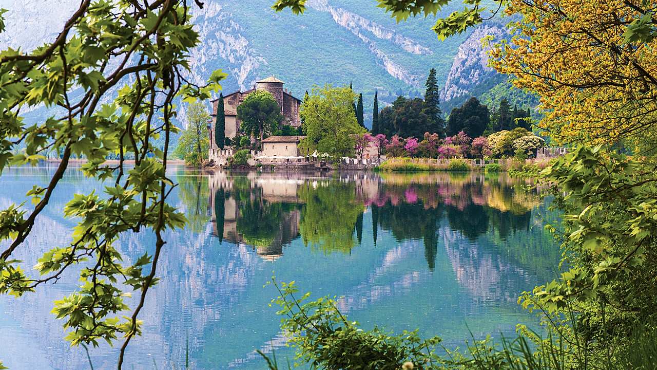 Toblino castle in spring