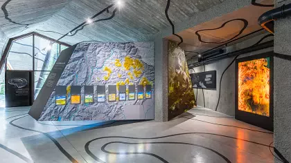 Skiing snow fun park