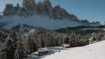 Skiing snow fun park