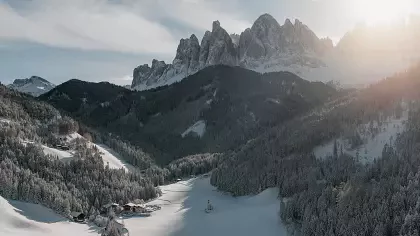 Skiing snow fun park