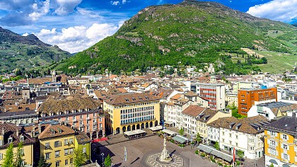a view of the town centre
