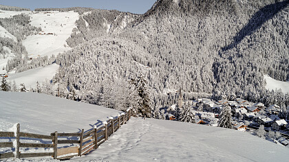 Staccionata inverno San Martino in Badia