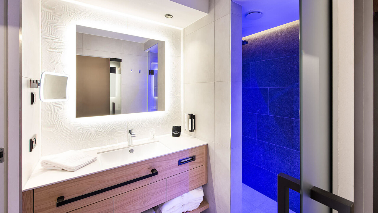 Bagno di una camera Hotel Sonnalp