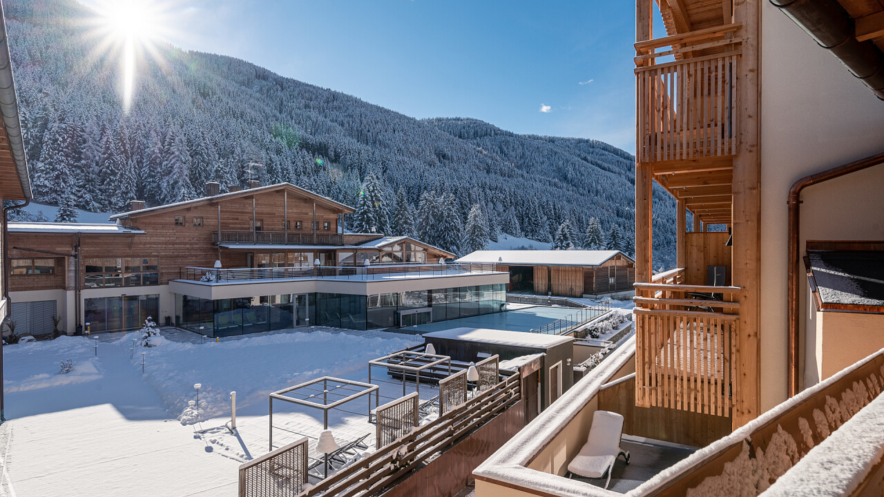 Esterno inverno Alpine Nature Hotel Stoll