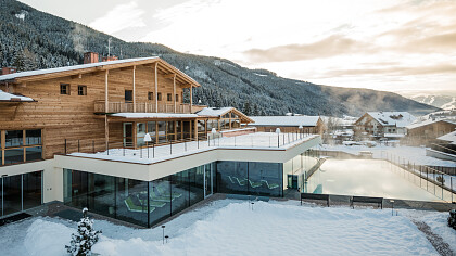 Esterno inverno Alpine Nature Hotel Stoll