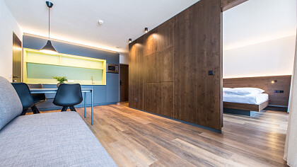 Esterno inverno sera Mountain Residence Montana
