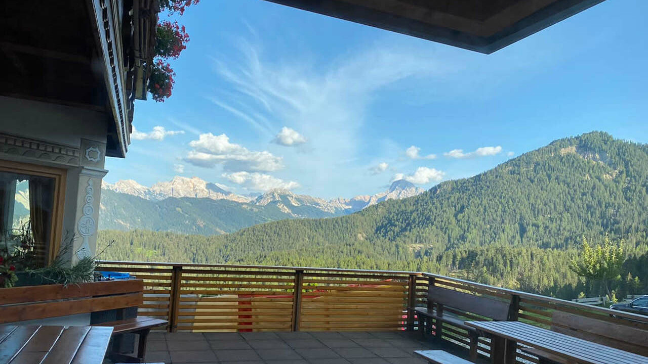 Vista montagna estate dalla camera Hotel Panorama Elisabeth