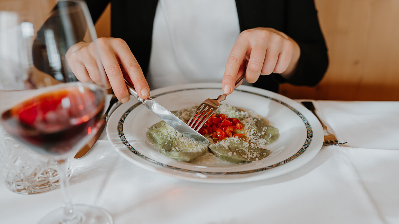 mezzelune tortellini Hotel Berghaus Rosengarten