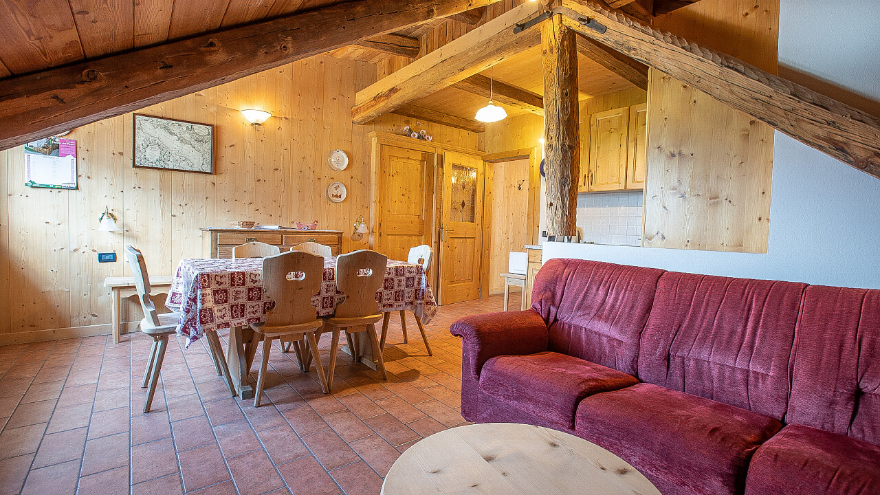 Cucina e salotto - Appartamento Campanula - Residenza Domino