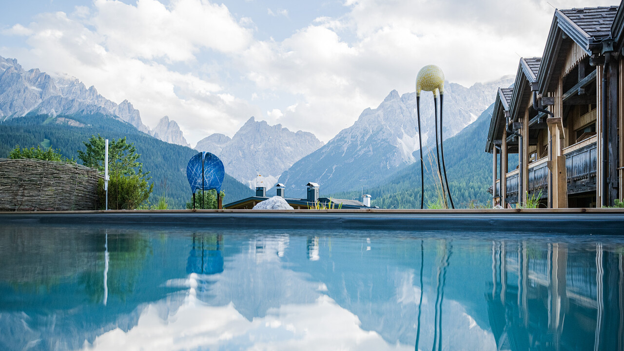 Freischwimmbad Sommer - Berghotel Sexten