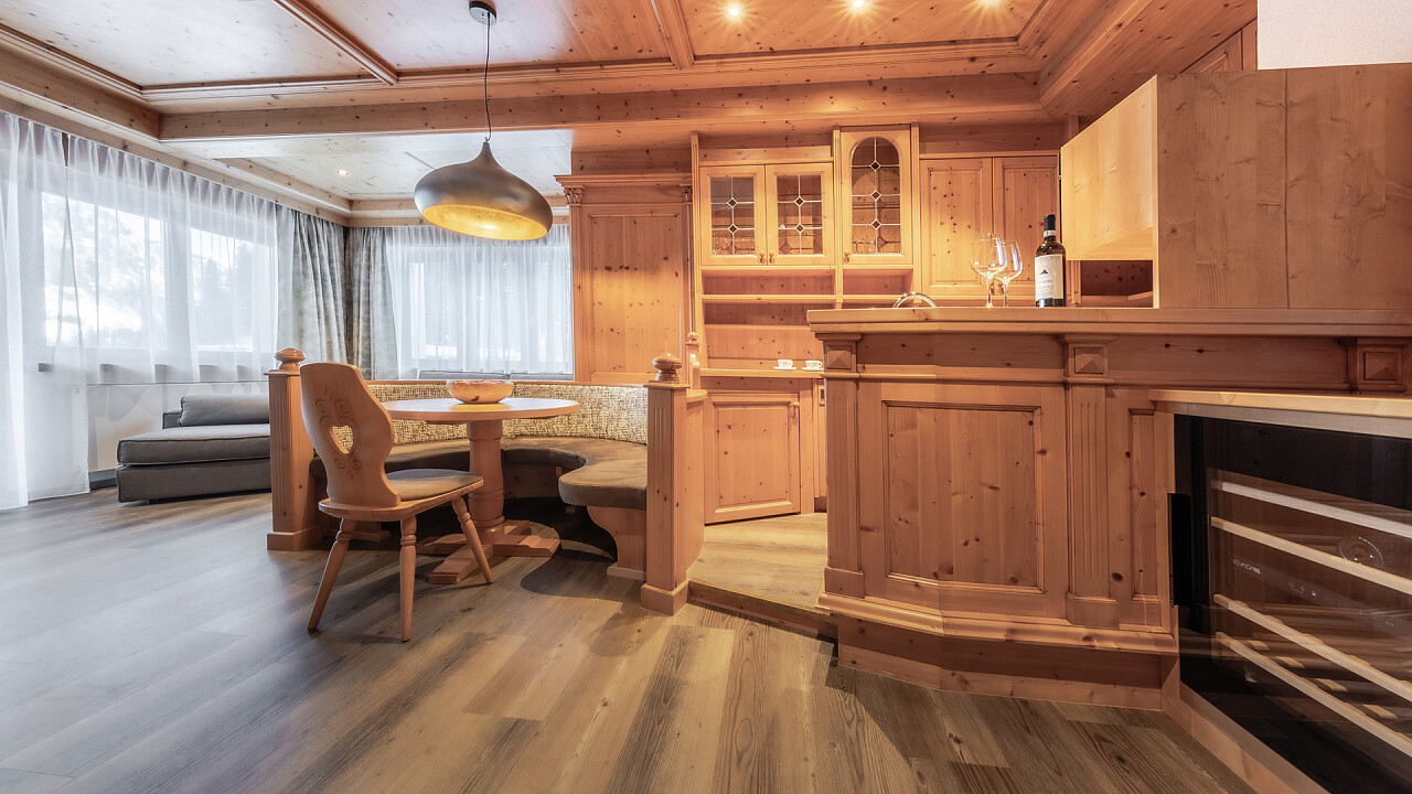 Cucina e salotto - Appartamento 101 - Chalet Aria