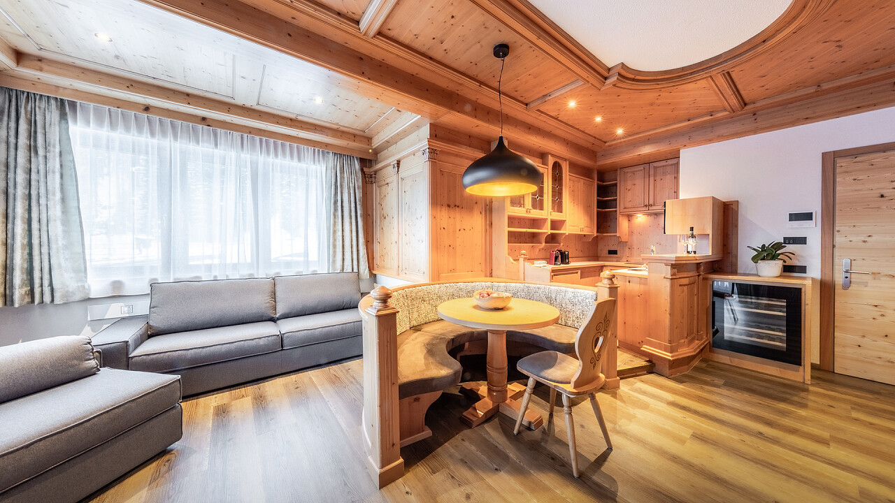 Cucina e salotto - Appartamento 101 - Chalet Aria