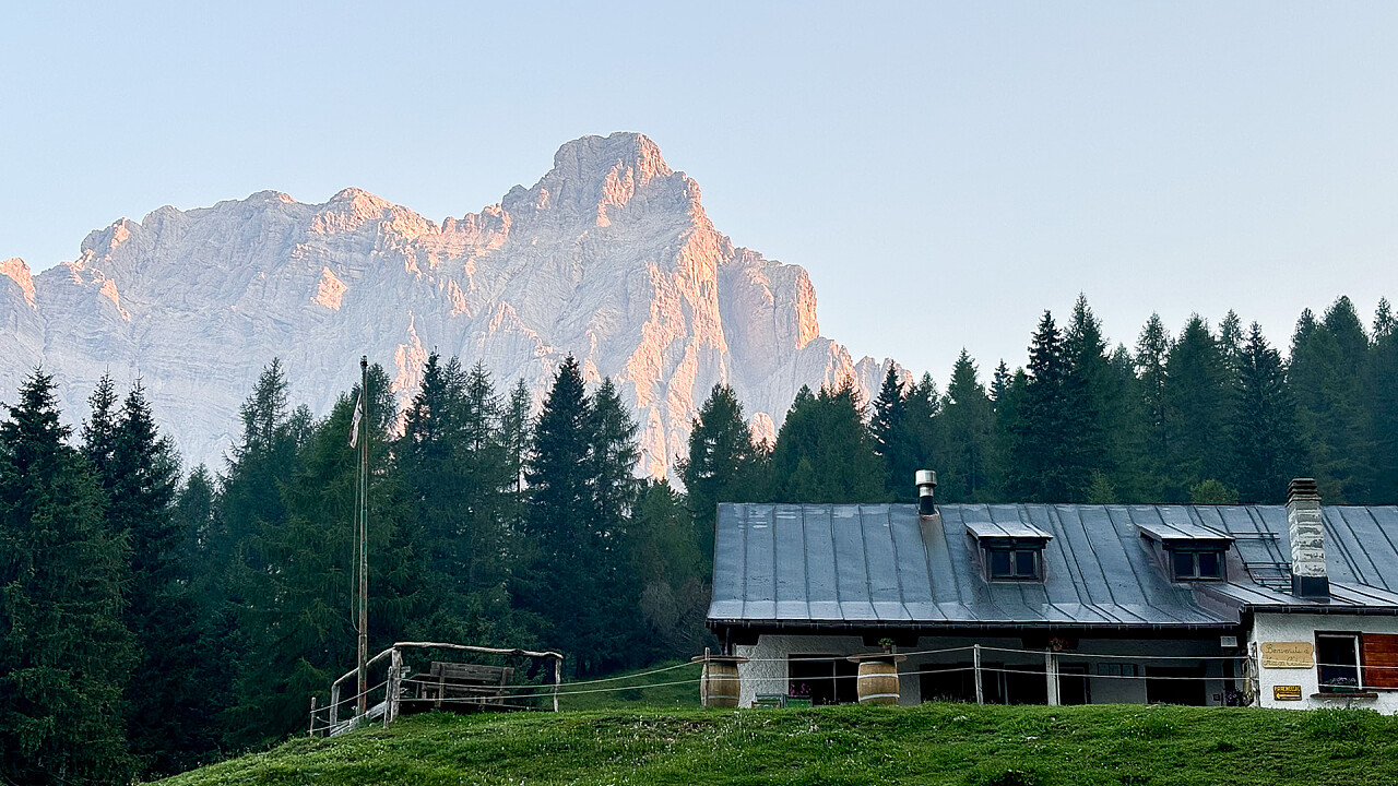 Esterno Malga in estate - Malga Calleda