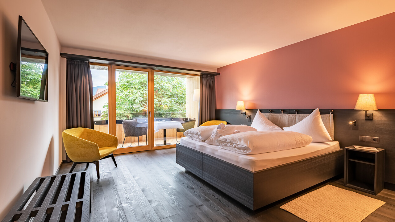 Letto matrimoniale - Camera Doppia Superior - Hotel Brunnerhof