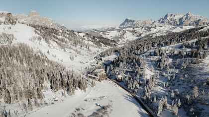 Esterno inverno Hotel Boe Arabba