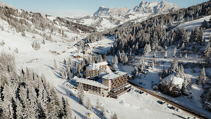 Esterno inverno Hotel Boe Arabba