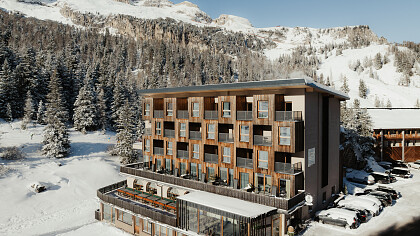 Esterno inverno Hotel Boe Arabba