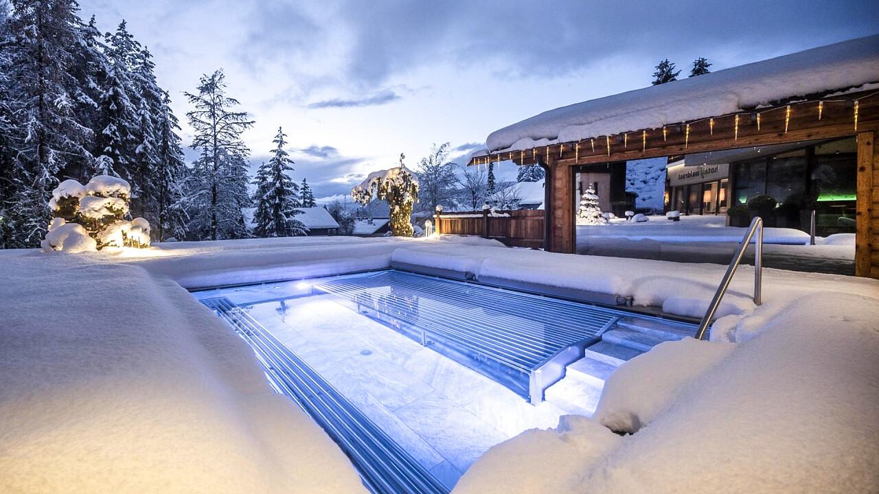 Piscina esterna inverno - Hotel Waldrast