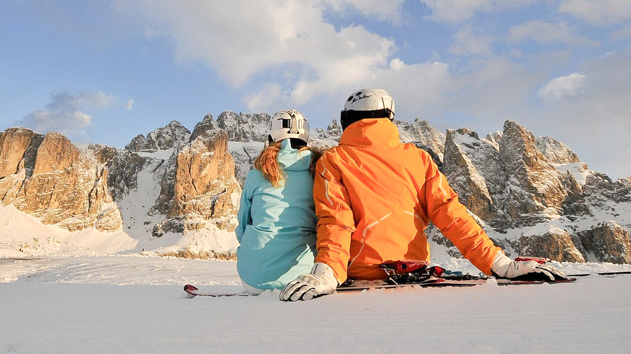 Coppia sulle piste da sci - Piccolo Hotel Claudia