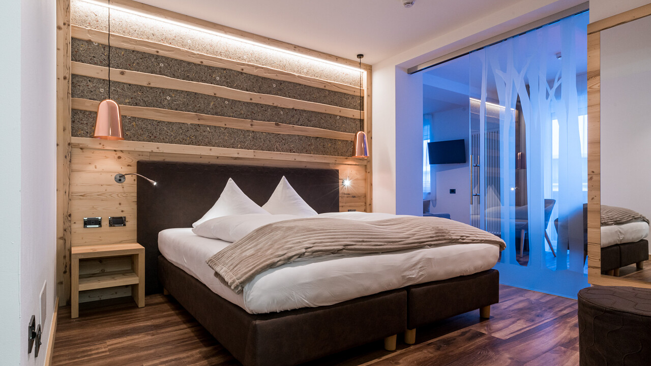 Letto camera Hotel Astoria Canazei